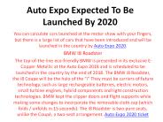 Auto Expo Expected To Be Launched By 2020