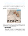 What everybody likes about memory foam pillow India and why?