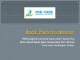 Back Pain treatment PowerPoint PPT Presentation