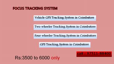 Best Four Wheeler Tracking Device in Coimbatore