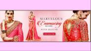 Pure silk sarees with blouse at Mirraw