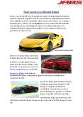 Best Luxury Car Rental Dubai (1) PowerPoint PPT Presentation
