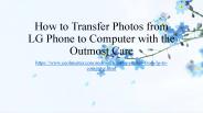 How to Transfer Photos from LG Phone to Computer