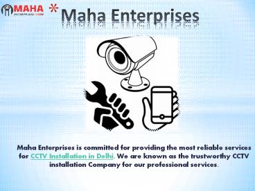 CCTV Camera in Delhi, CCTV Cameras installation