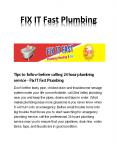 Emergency Plumbing services in Simi Valley  - Fix it Fast PowerPoint PPT Presentation