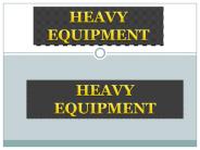 heavy equipment