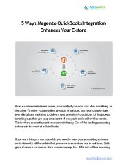 5 Ways Magento QuickBooks Integration Enhances Your E-store