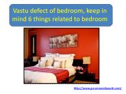 Vastu defect of bedroom, keep in mind