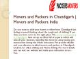Movers and Packers in Chandigarh | Movers and Packers India PowerPoint PPT Presentation