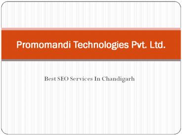 Promomandi Technologies Pvt.Ltd