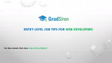 Entry-level Job Tips for Web Developers