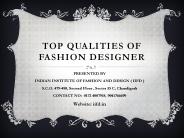Top qualities of a fashion designer