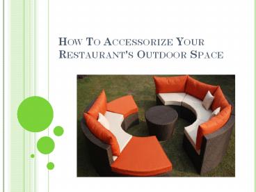 How To Accessorize Your Restaurant's Outdoor Space