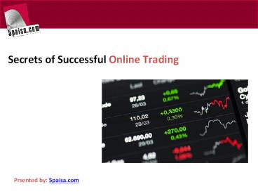 Secrets of Successful Online Trading - 5paisa