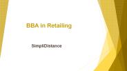 Retailing Management Course | Distance Course | BBA Course – SimpliDistance