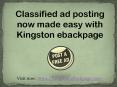 Classified ad posting now made easy with Kingston ebackpage PowerPoint PPT Presentation