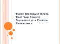 Three Important Debts That You Cannot Discharge in a Florida Bankruptcy PowerPoint PPT Presentation