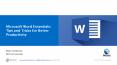 Advanced Level Microsoft Word Essentials: Tips and Tricks for Better Productivity PowerPoint PPT Presentation