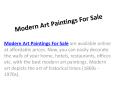 Modern art paintings for sale