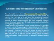 How to obtain PAN card for NRI’s