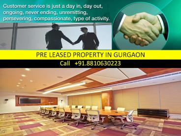 Pre Rented Property || 8810630223 || Gurgaon