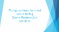 Things to keep in mind while hiring stone restoration service PowerPoint PPT Presentation