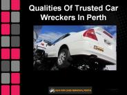 Qualities Of Trusted Car Wreckers In Perth