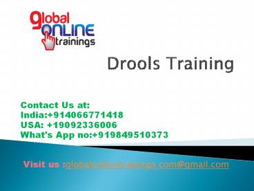 Drools training | Best JBoss drools training - GlobalOnlineTrainings
