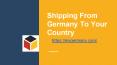 Shipping From Germany To Your Country PowerPoint PPT Presentation
