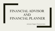 Financial advisor and a Financial planner