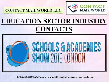 EDUCATION SECTOR INDUSTRY CONTACTS