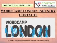 WORD CAMP LONDON INDUSTRY CONTACTS