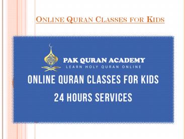 Online Quran Classes for Kids