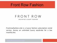 Front Row Fashion