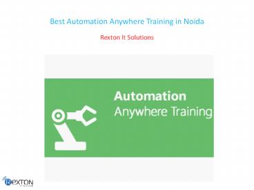 Best Automation Anywhere Training in Noida