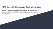 CMI Level 5 Coaching And Mentoring
