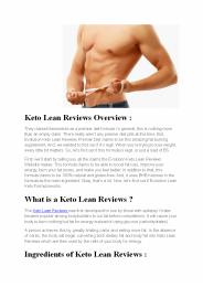 Keto Lean Reviews