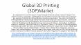 Global 3D Printing  (3DP)Market Forecast (2013-2023) PowerPoint PPT Presentation