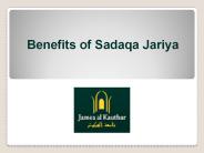 Benefits of Sadaqa Jariya