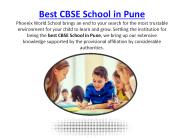 Best CBSE School in Pune