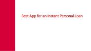 Best App for an Instant Personal Loan