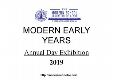 Modern Early years Annual Day exhibition-2019