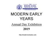 Modern Early years Annual Day exhibition-2019
