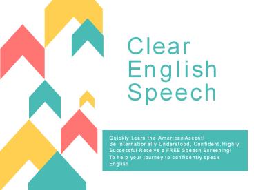 ClearEnglishSpeech - American English Pronunciation Software