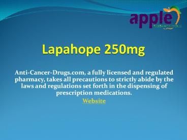 Lapahope 250mg Tablet Anticancerdrugs
