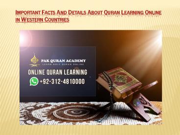 Quran Learning Online