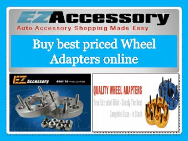 Buy best priced Wheel Adapters online