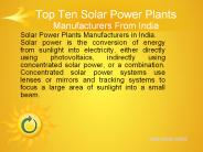 best solar power plants suppliers manufacturers