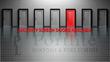 Security Doors Adelaide And Fly Screen Doors Adelaide Portlite