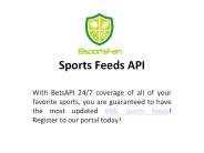 Sports Feeds API